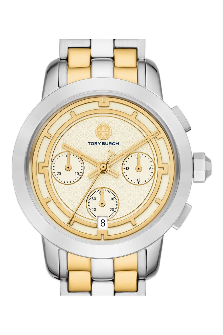 The Tory Two-Tone Chronograph Bracelet Watch, 37mm, Alternate, color, TWO-TONE