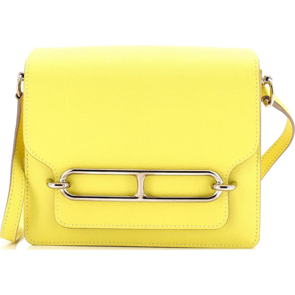 Pre-owned Hermes Hermes Roulis Bag Evercolor 18 In Green