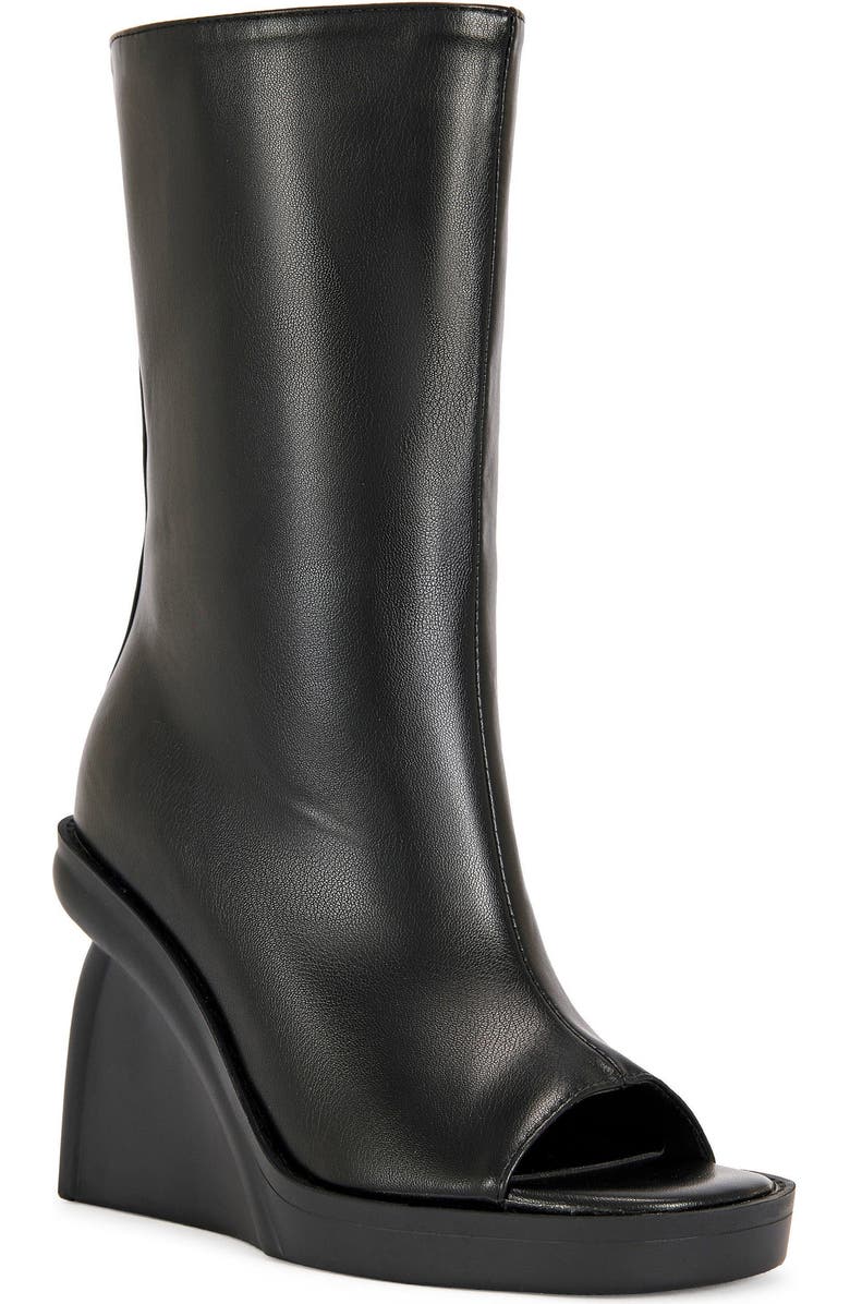 AZALEA WANG Nolia Wedge Bootie, Alternate, color, Black