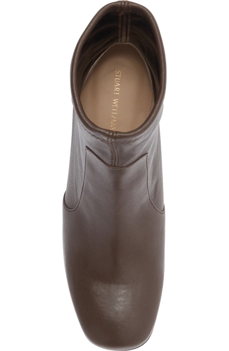 Stuart Weitzman Sleek Sock Bootie, Alternate, color, Walnut