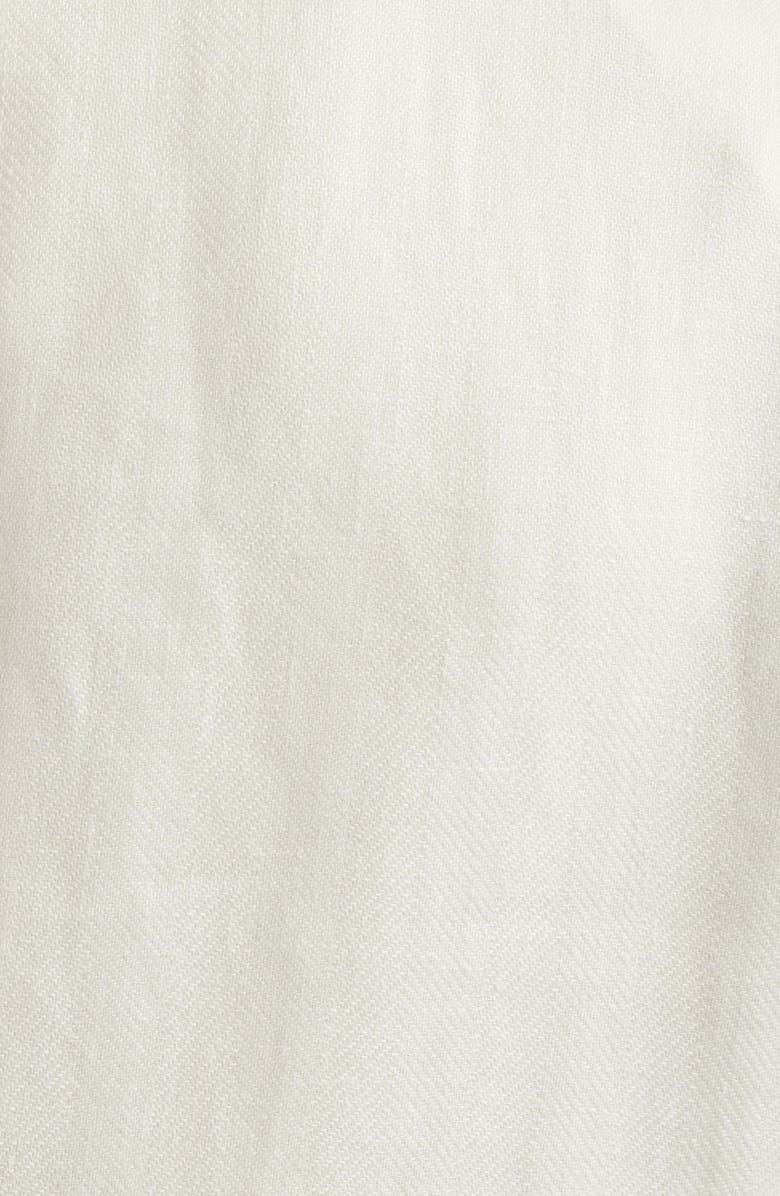 BOSS Camel Heston Slim Fit Off White Wool & Linen Herringbone Sport Coat, Alternate, color, Open White