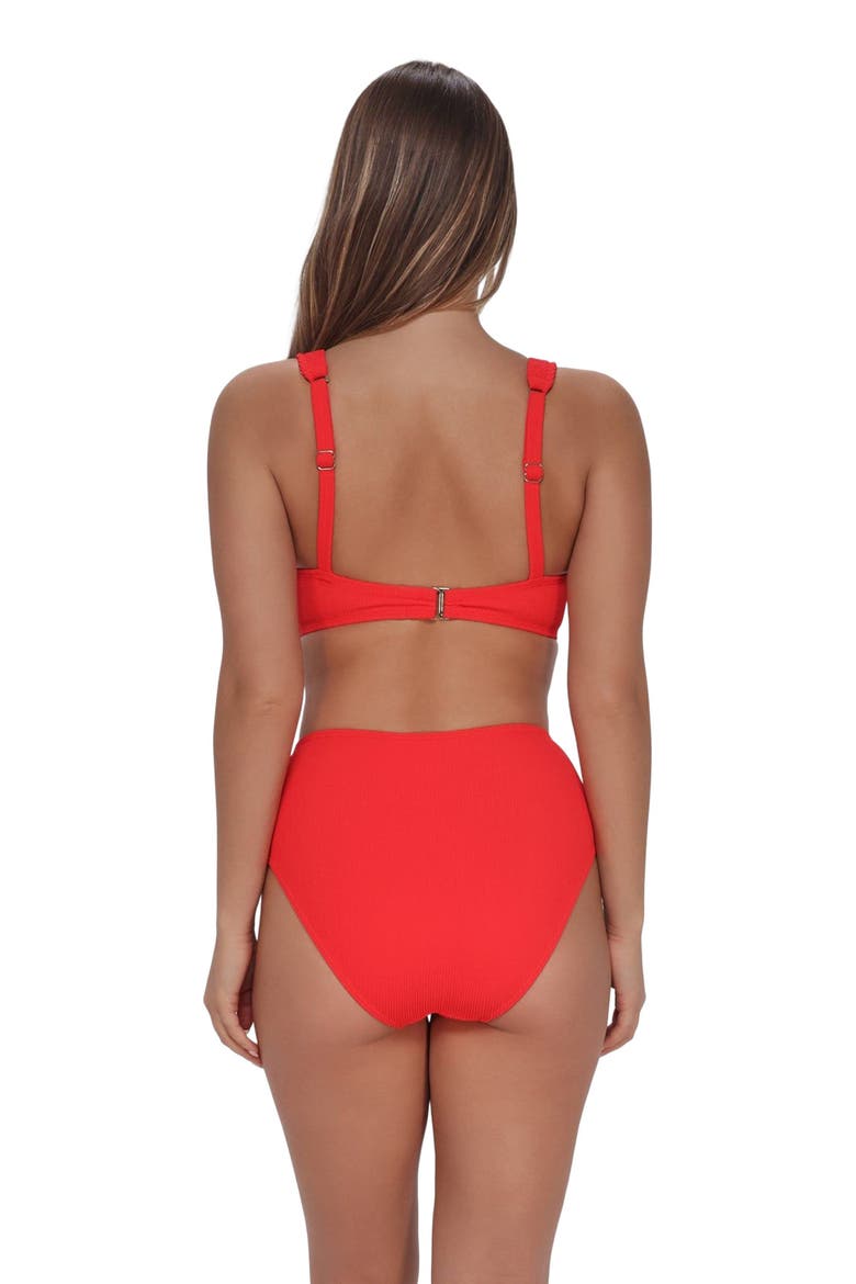 Mirabella Bikini Swimsuit Top - D Cup, Alternate, color, Red Hot Rib