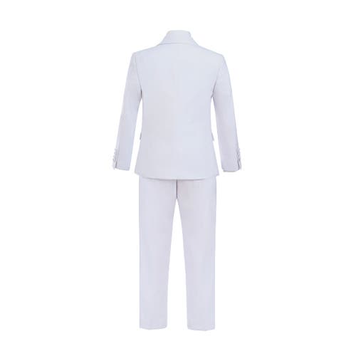 Moustache Peak Lapel Tuxedo Set In White