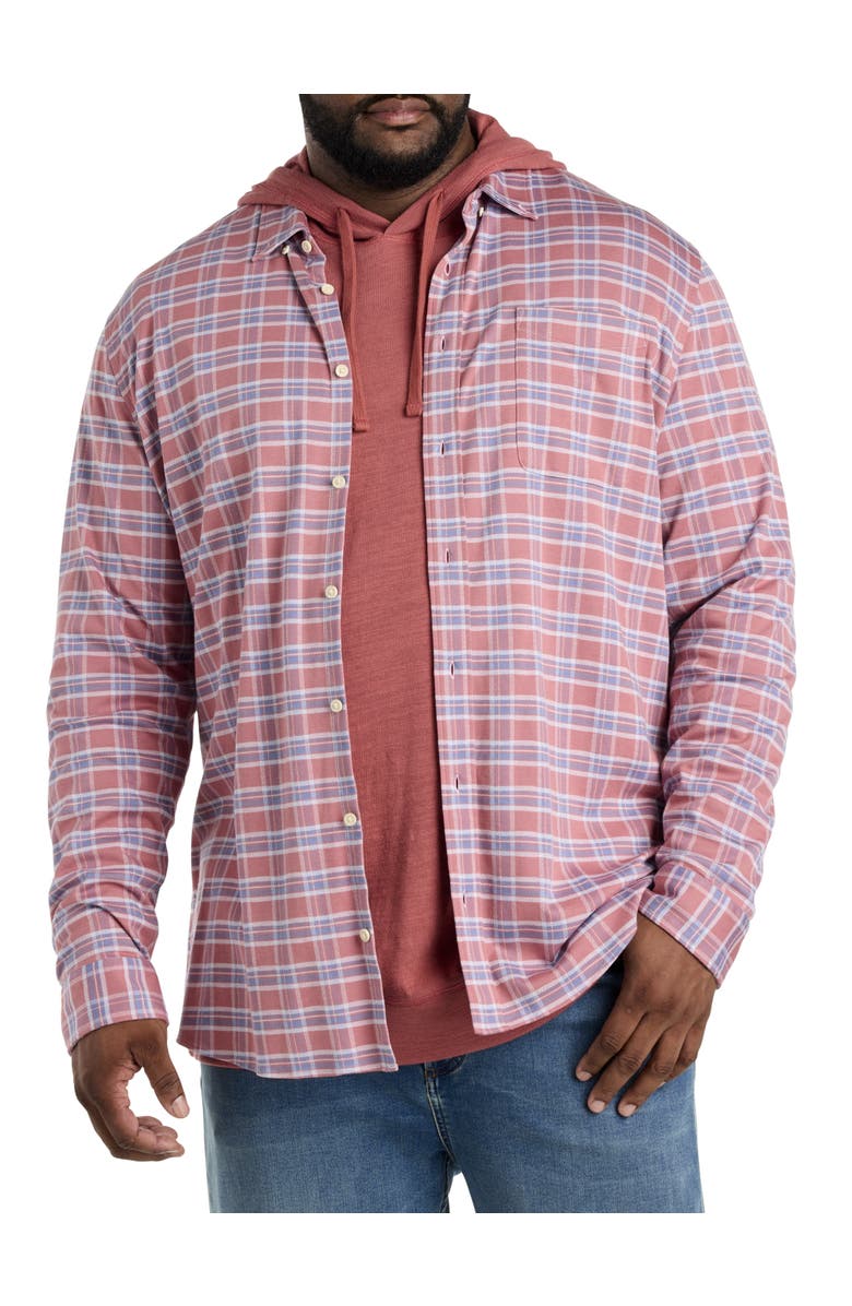 Faherty Big 
Tall Coastline Sport Shirt, Main, color, River Rose Plaid