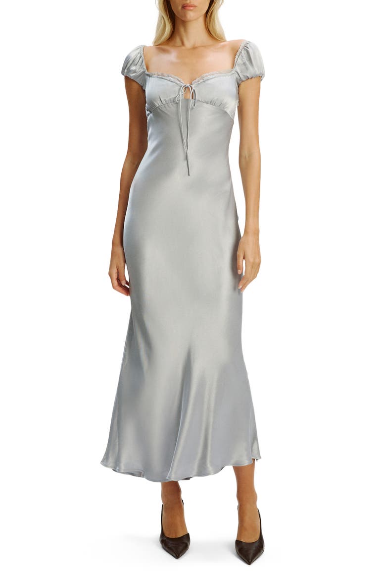 Stasia Satin Slipdress, Main, color, DUSTY BLUE