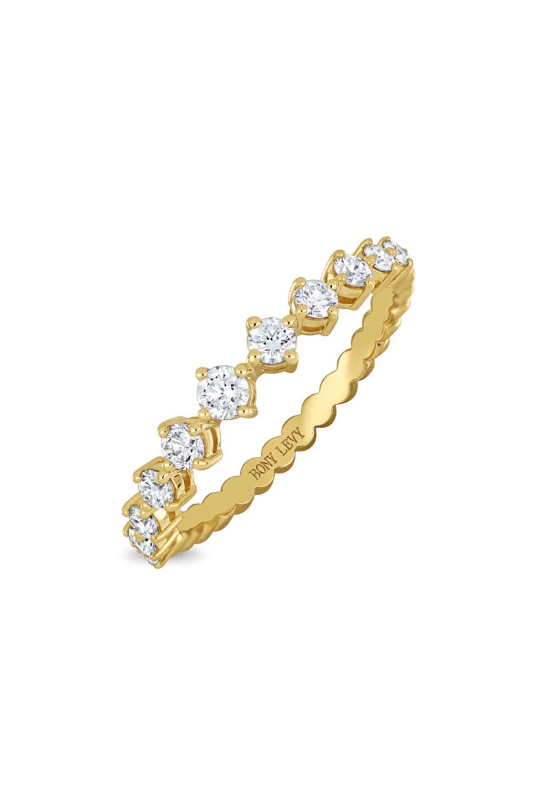 18K Mykonos Diamond Stackable Ring (Online Trunk Show), Main, color, 18K YELLOW GOLD/ DIAMOND