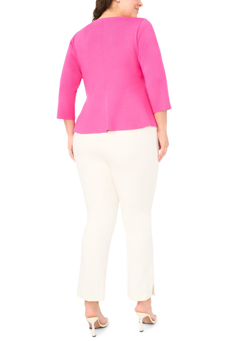 Rib Peplum Sweater, Alternate, color, ROSE VIOLET