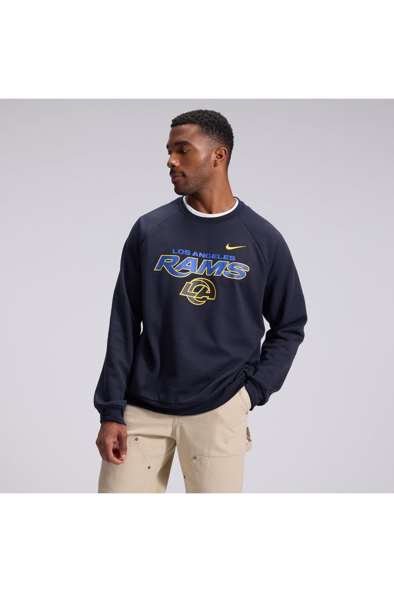 Men's Nike  Navy Los Angeles Rams Rivalries Collection Dri-FIT Crew Sweatshirt, Main, color, Navy