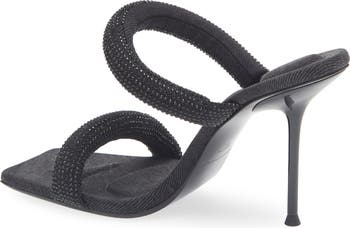 Julie Tubular Crystal Embellished Slide Sandal