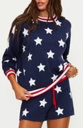 Beach Riot Cal Stars & Stripes Cotton Cover-Up Sweatshirt