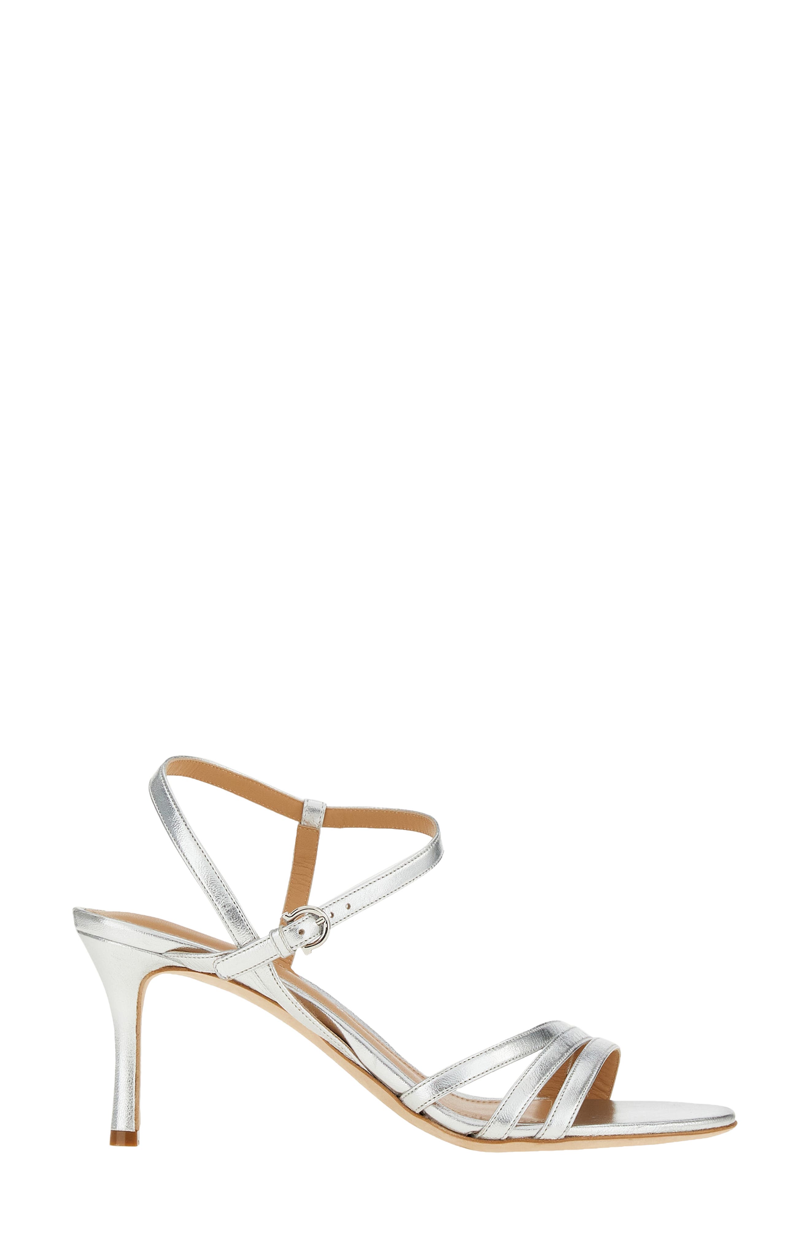 FERRAGAMO Idwige Sandal, Alternate, color, Silver