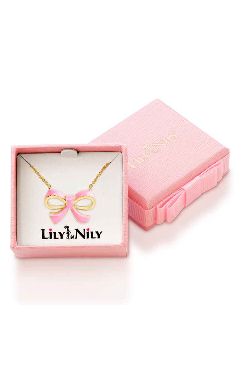 Lily Nily Bow Pendant Necklace, Alternate, color, Gold