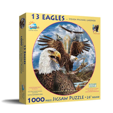13 Eagles 1000 piece Jigsaw Puzzle for Adults Round