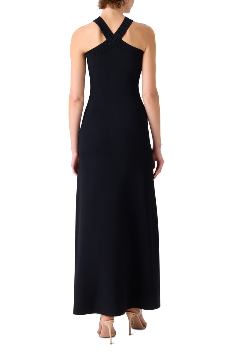 Akris Cross Strap Sweater Dress, Alternate, color, Black