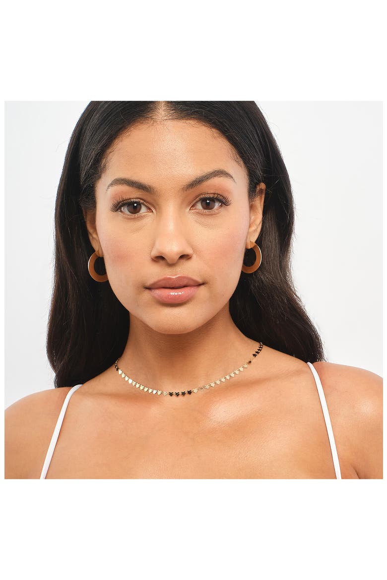 14K Gold Laser Heart Chain Necklace, Alternate, color, YELLOW