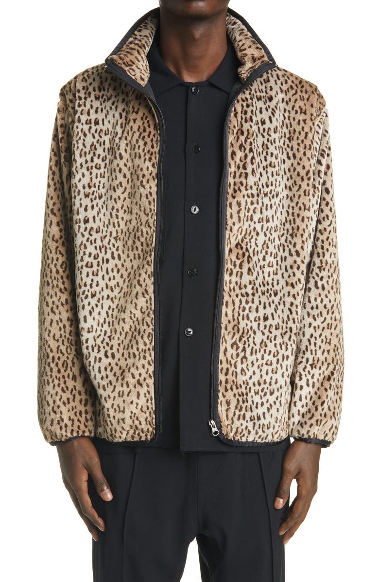 Needles W.U. Leopard Faux Fur Jacket, Main, color,