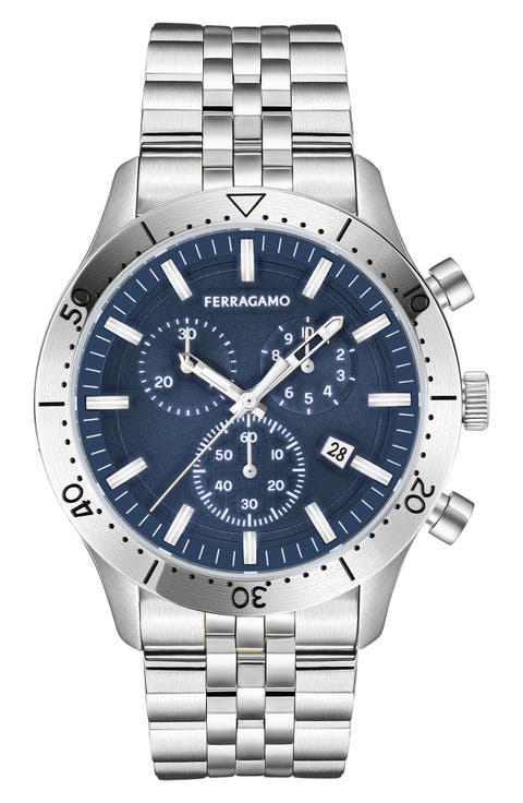 Master Bracelet Strap Chronograph Watch, 43mm