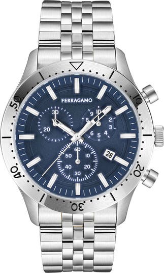 Master Bracelet Strap Chronograph Watch, 43mm