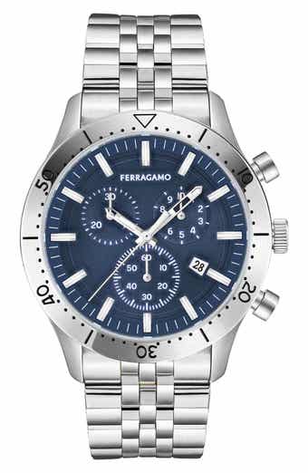 FERRAGAMO Master Bracelet Strap Chronograph Watch, 43mm