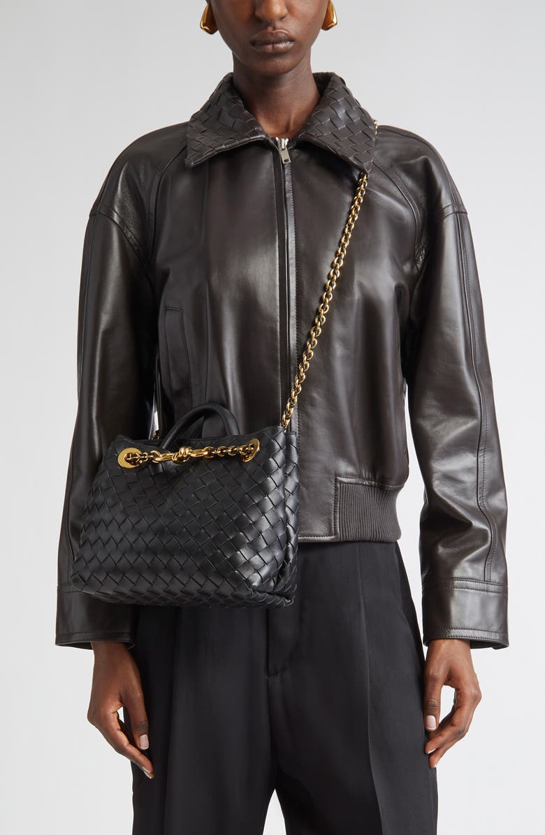Bottega Veneta Small Andiamo Chain Leather Shoulder Bag, Alternate, color,