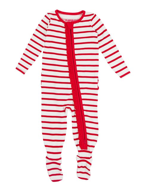 Modal Blend Ruffle One Piece Footie Pajamas