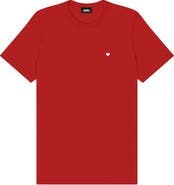 Dalix Mens Lil Heart Midweight Cotton Tee