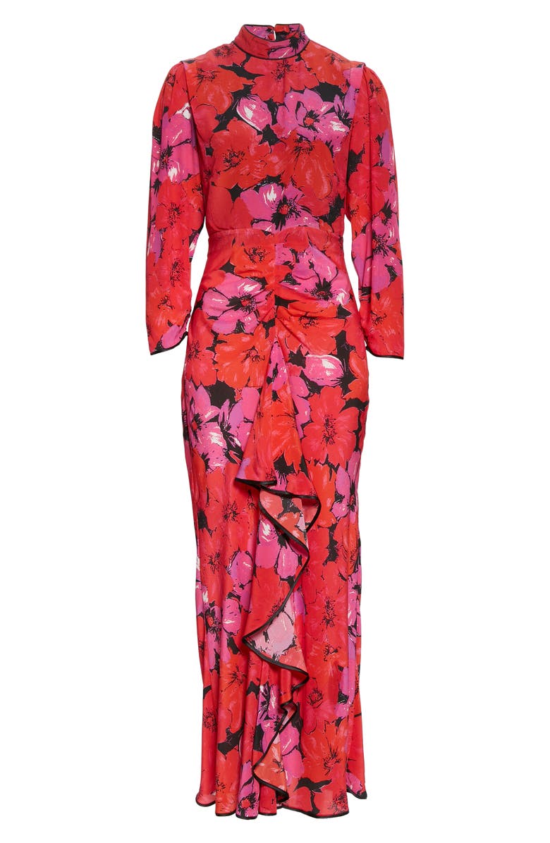 RIXO Dani Floral Print Silk Maxi Dress, Alternate, color,
