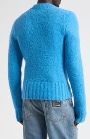 Dolce&Gabbana Bouclé Effect Mohair & Virgin Wool Blend Sweater