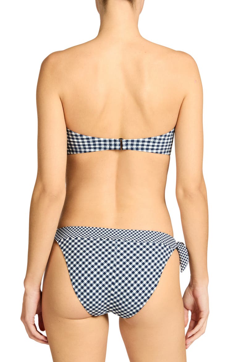 Brigitte Side Tie Bikini Bottoms, Alternate, color, NAVY/ CREAM