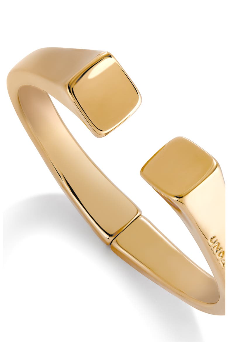 Polished Block Cuff, Alternate, color, Gold