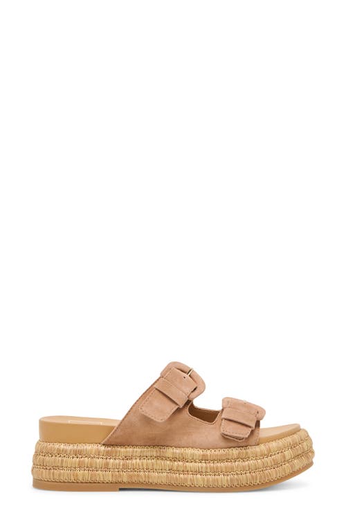Dolce Vita Witny Platform Espadrille Sandal In Toffee Suede
