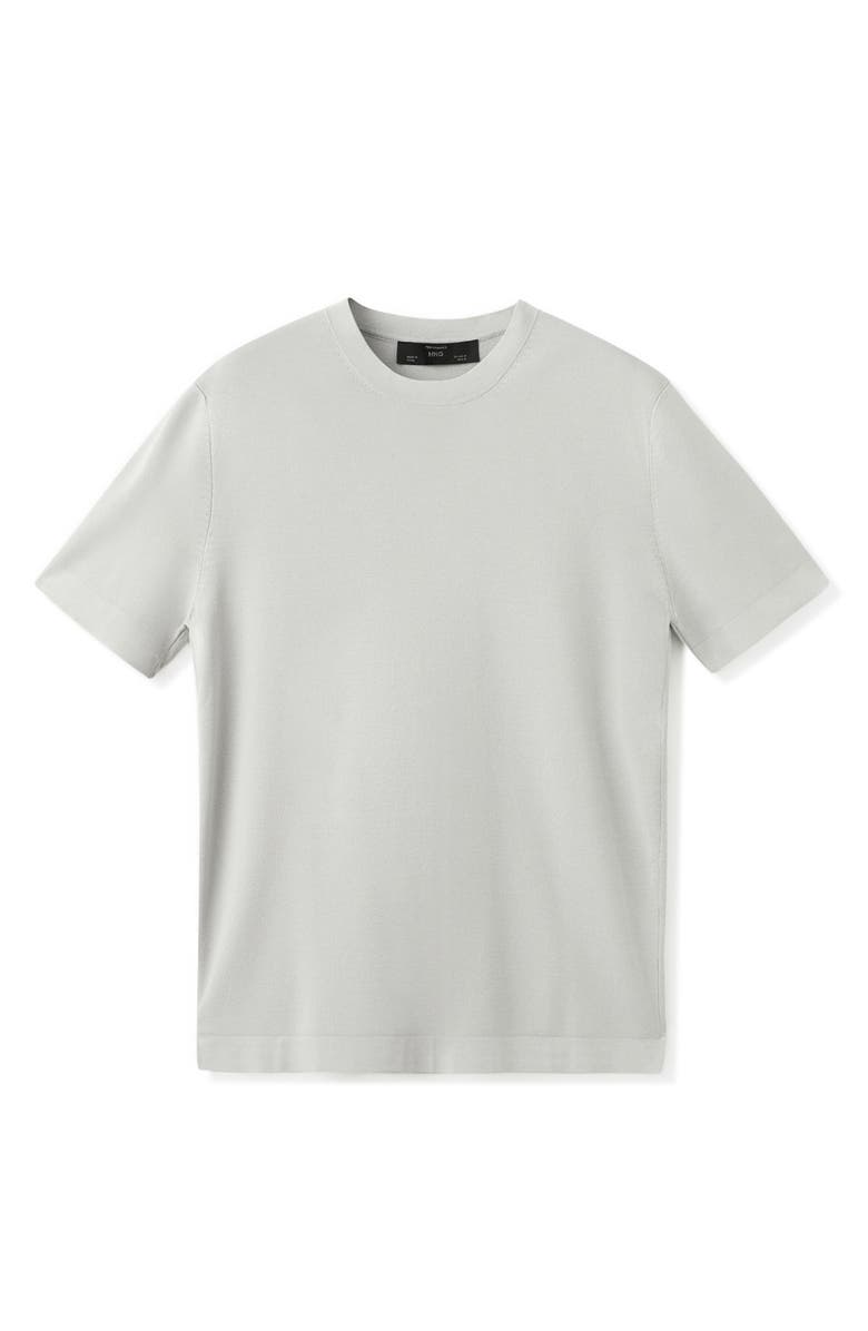 MANGO Comfort Stretch Jersey T-Shirt, Alternate, color, Ice Grey