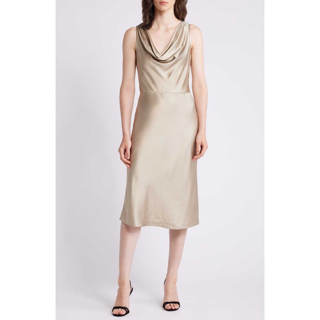 Hugo Boss Satin Relaxed-fit Blouse With Cowl Neckline