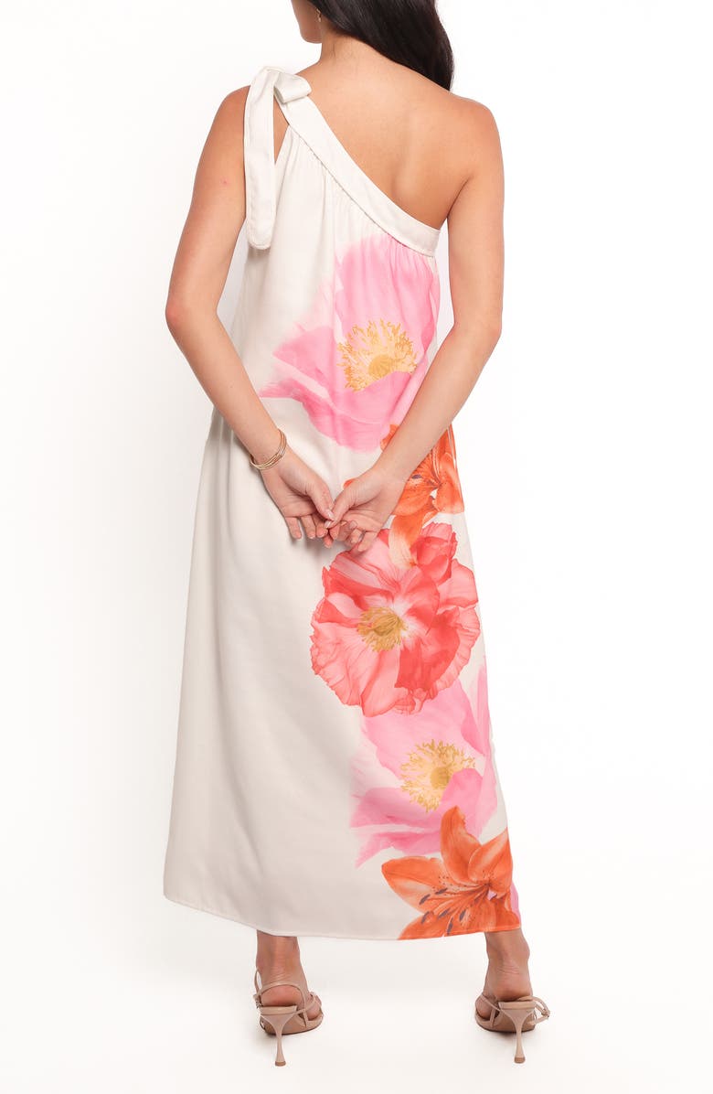 Petal & Pup Charlize One-Shoulder Maxi Sundress, Alternate, color, White Pink