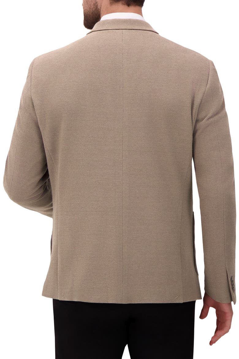 Modern Fit Cotton Blend Piqué Sport Coat, Alternate, color, DARK TAUPE
