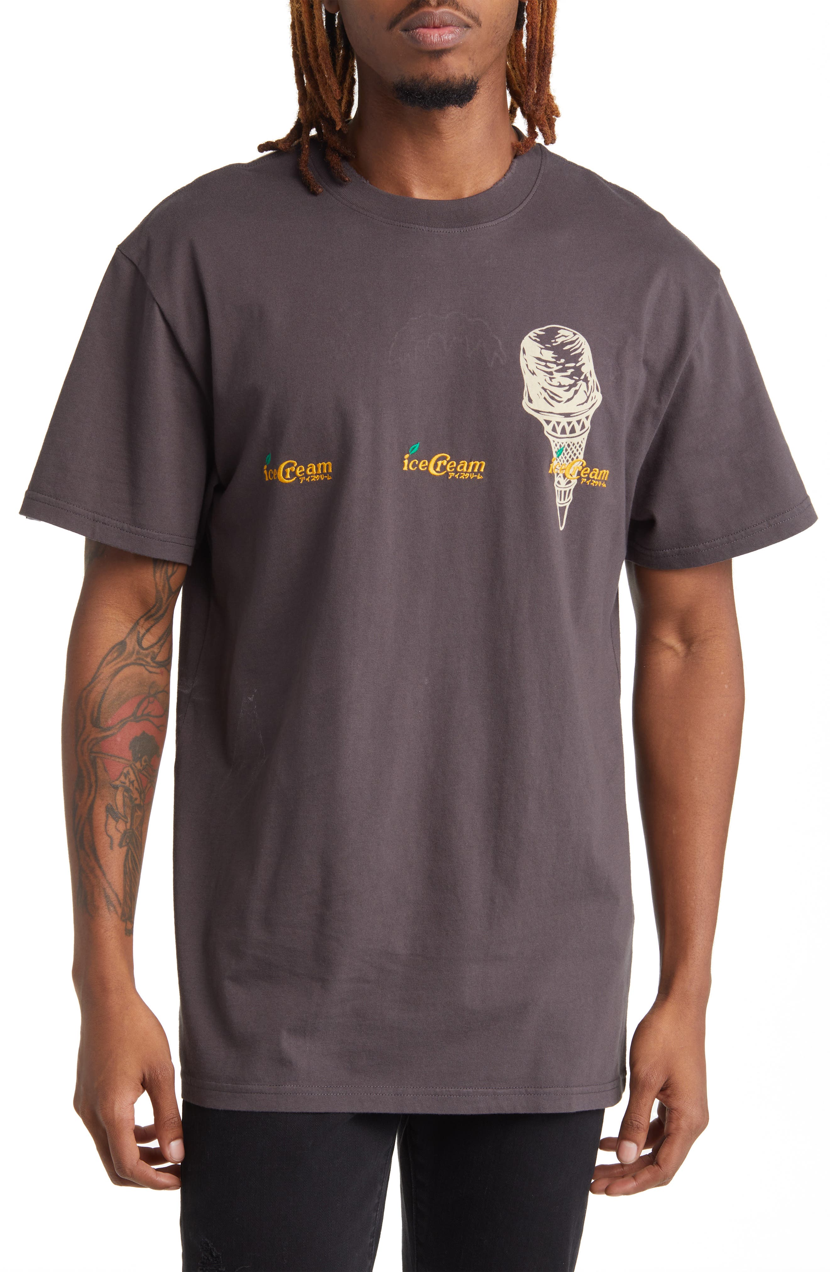 ICECREAM Sprints Embroidered Cotton Graphic T-Shirt (Men) | Nordstromrack