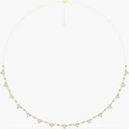 Everlee Multi Shape Cluster Half Tennis Lab Diamond Necklace in 14K
