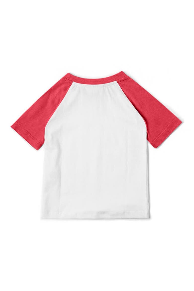 Kids' Colorblock Raglan Sleeve Cotton Baseball T-Shirt, Alternate, color, RED