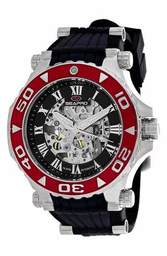 Automatic Skeleton Silicone Strap Watch