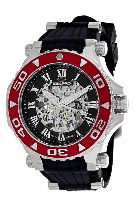 Automatic Skeleton Silicone Strap Watch
