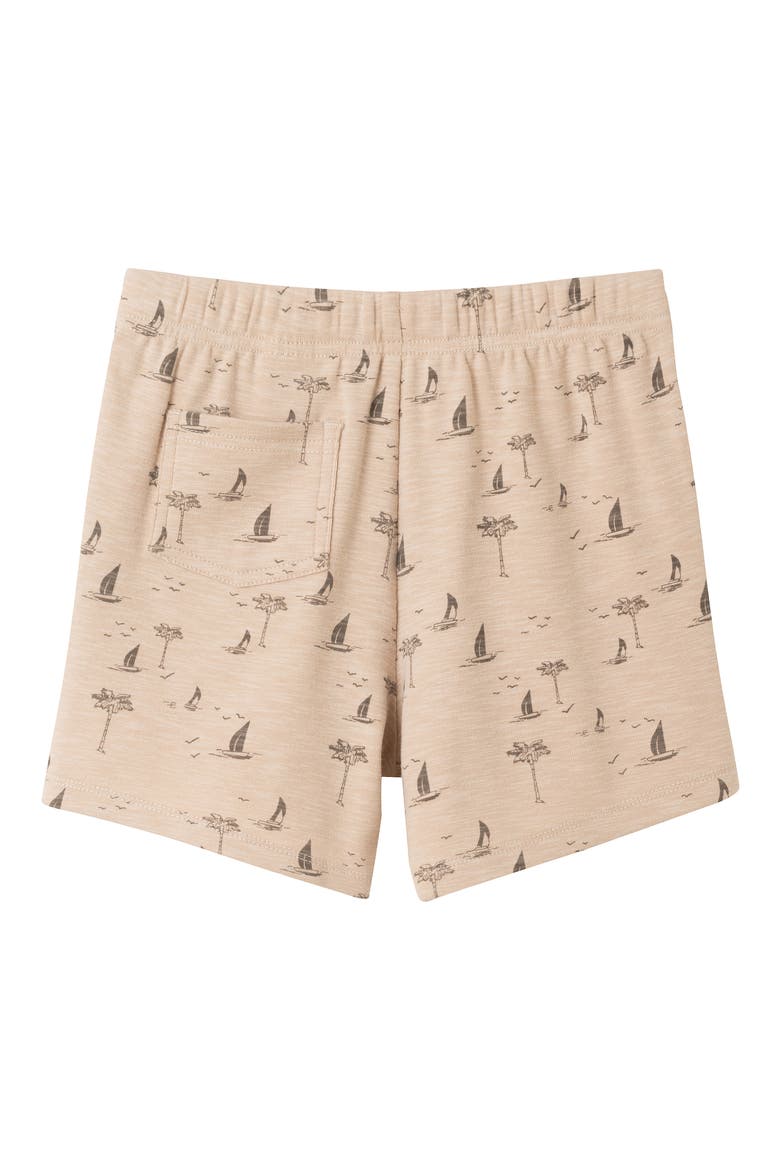 Kids' Surfboard Henley T-Shirt & Shorts Set, Alternate, color, BEIGE