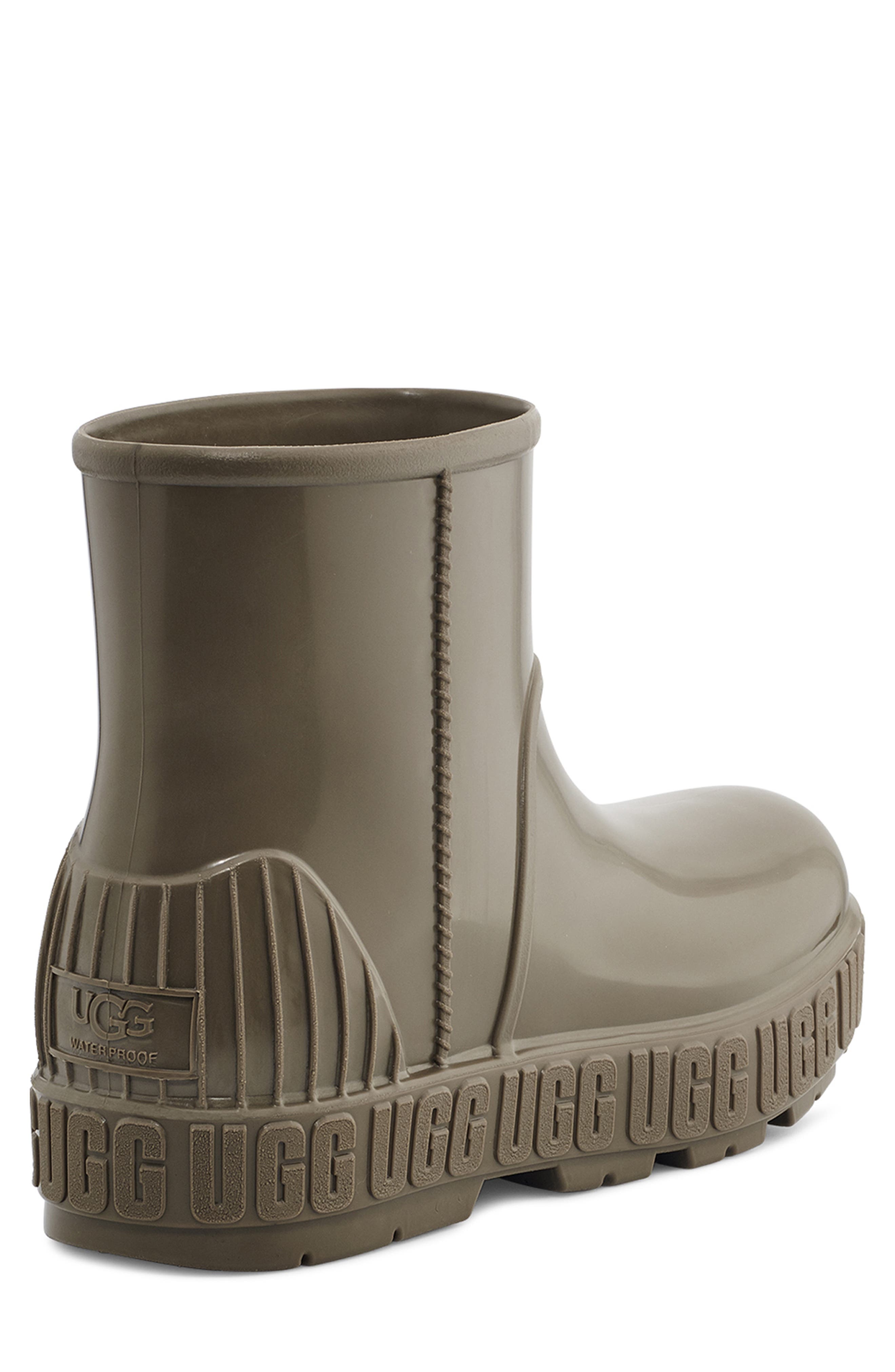 UGG<sup>®</sup> Drizlita Genuine Shearling Lined Rain Boot, Alternate, color, Burnt Olive