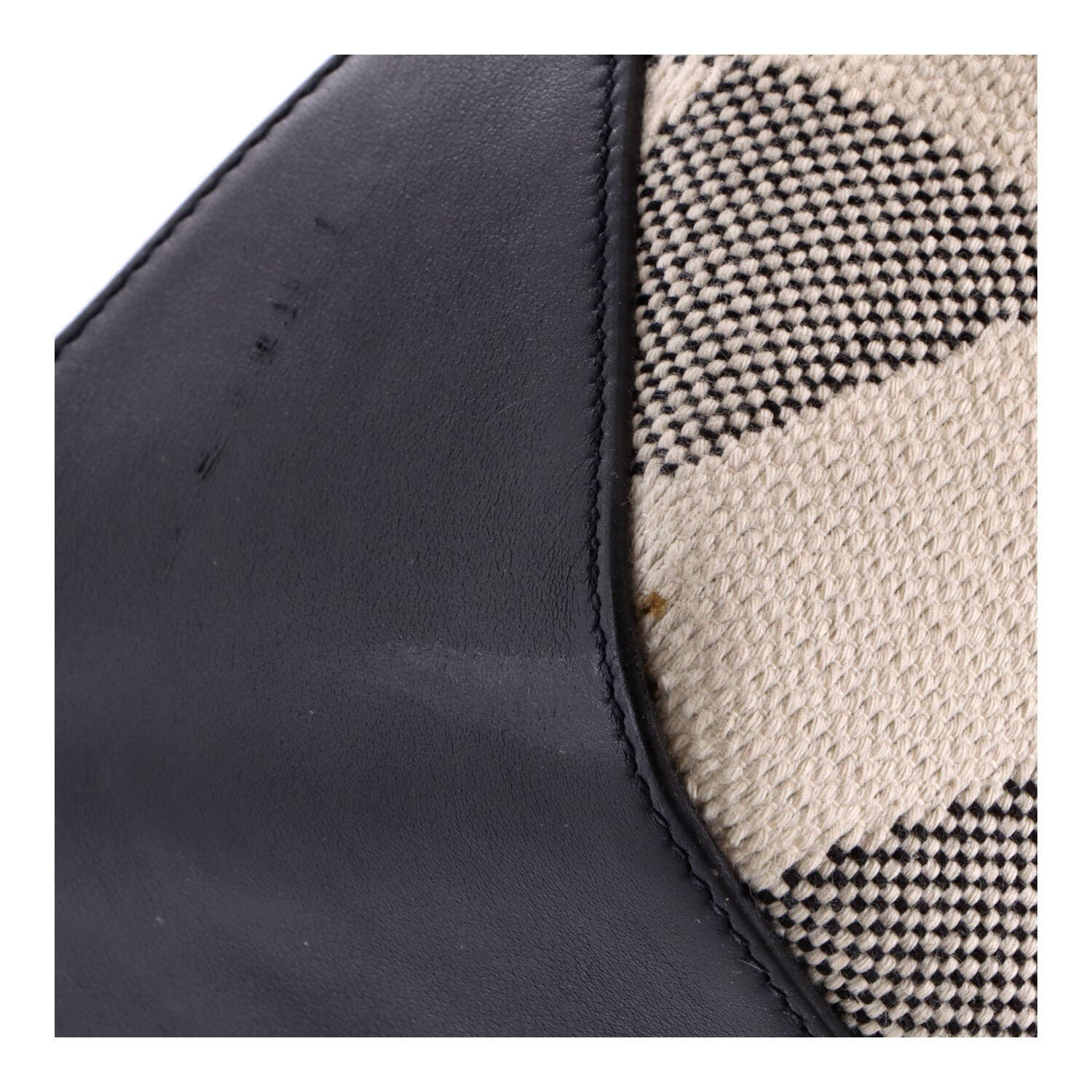 Cabas H en Biais Tote Canvas with Leather 40, Alternate, color, Black