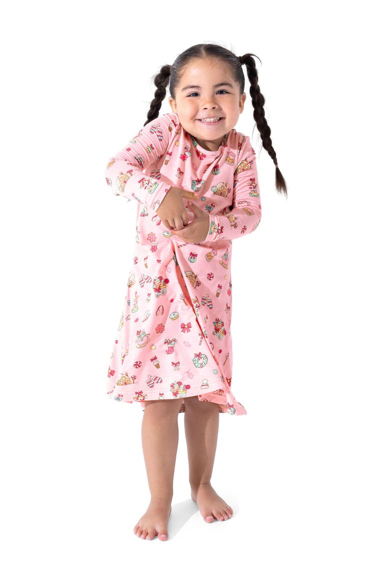 Kids' Candy Cane Lane Long Sleeve Dress, Alternate, color, Candy Cane Lane