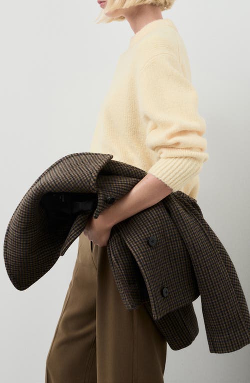 Mango Chunky Crewneck Sweater In Yellow