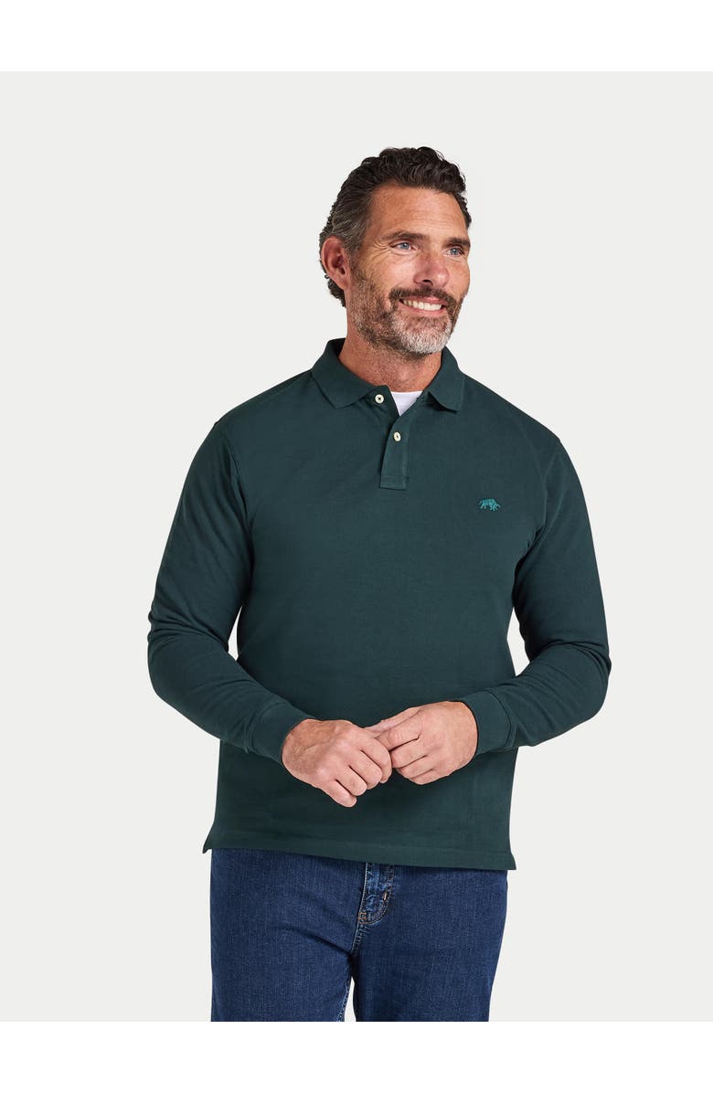 Raging Bull Long Sleeve Classic Pique Polo, Alternate, color, Forest