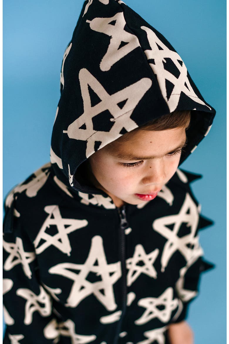 Kids' Graffiti Star Zip Hoodie, Alternate, color, GRAFFITI