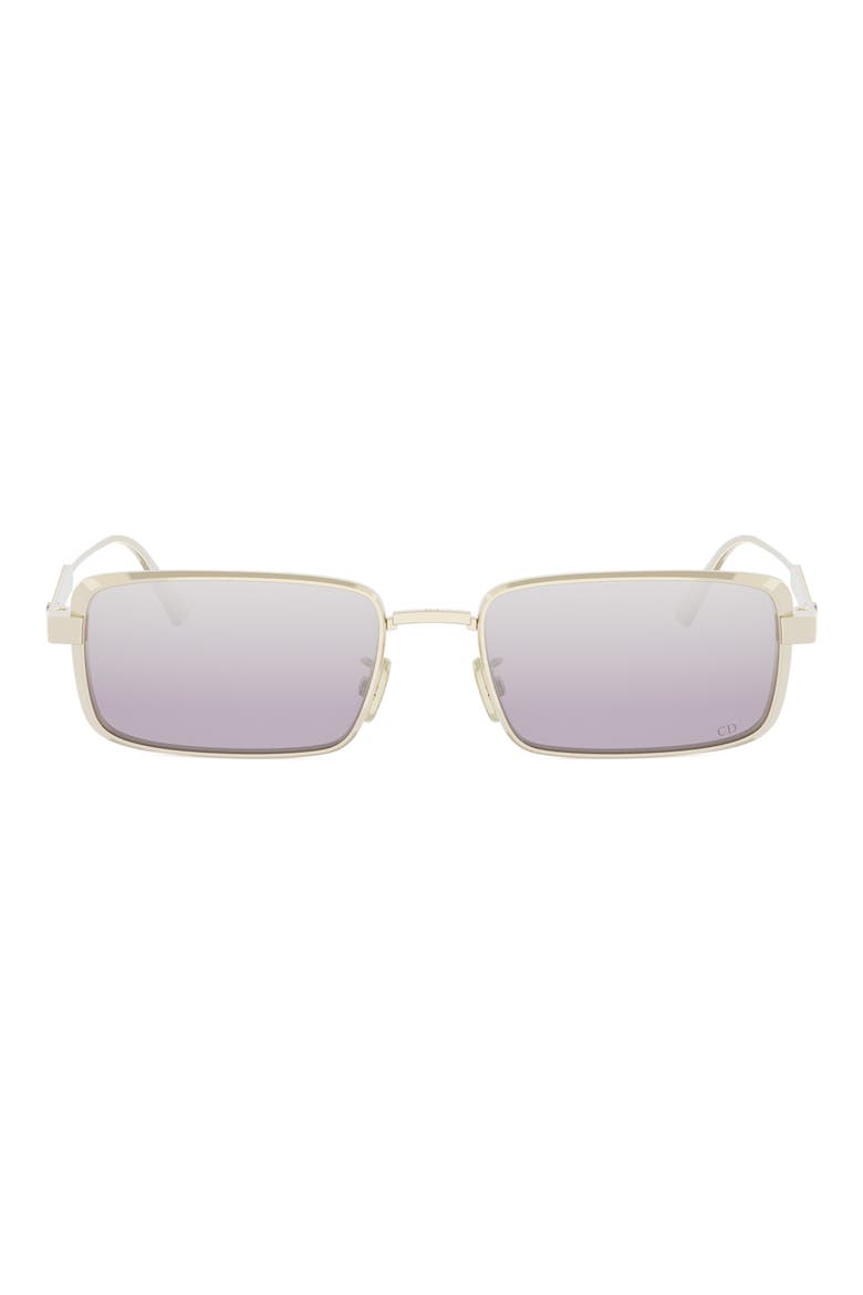 'DiorCannage S2U Rectangular Sunglasses, Main, color, PALLADIUM / BORDEAUX MIRROR