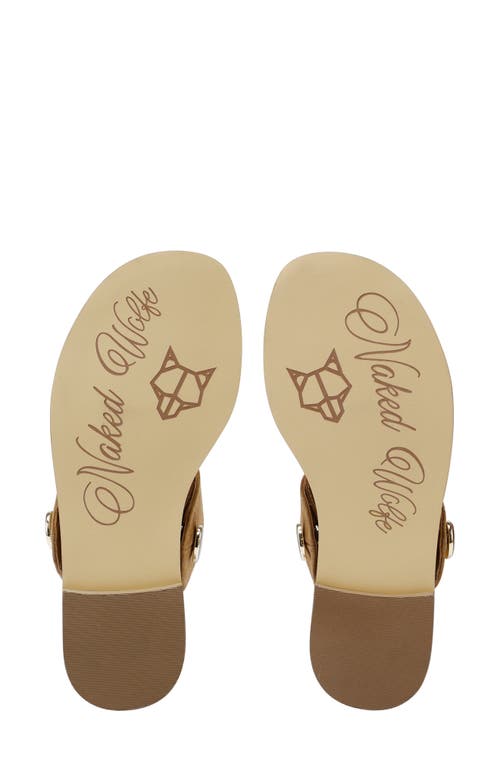 Naked Wolfe Sammy Convertible Flip Flop In Tan-kid Suede