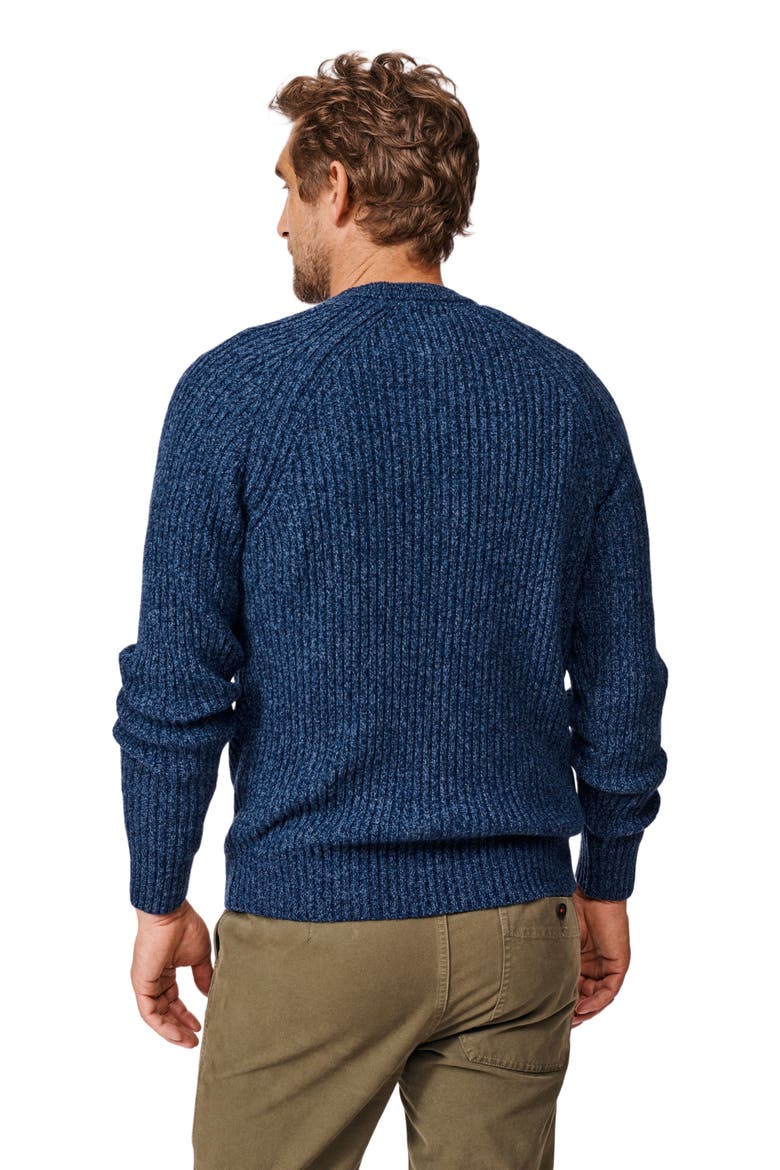 Ray Fisherman Rib Crew Neck Sweater, Alternate, color, Blue Mix